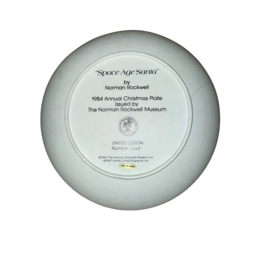 Norman Rockwell Space Age Santa‎ 1984 Collector Plate 10